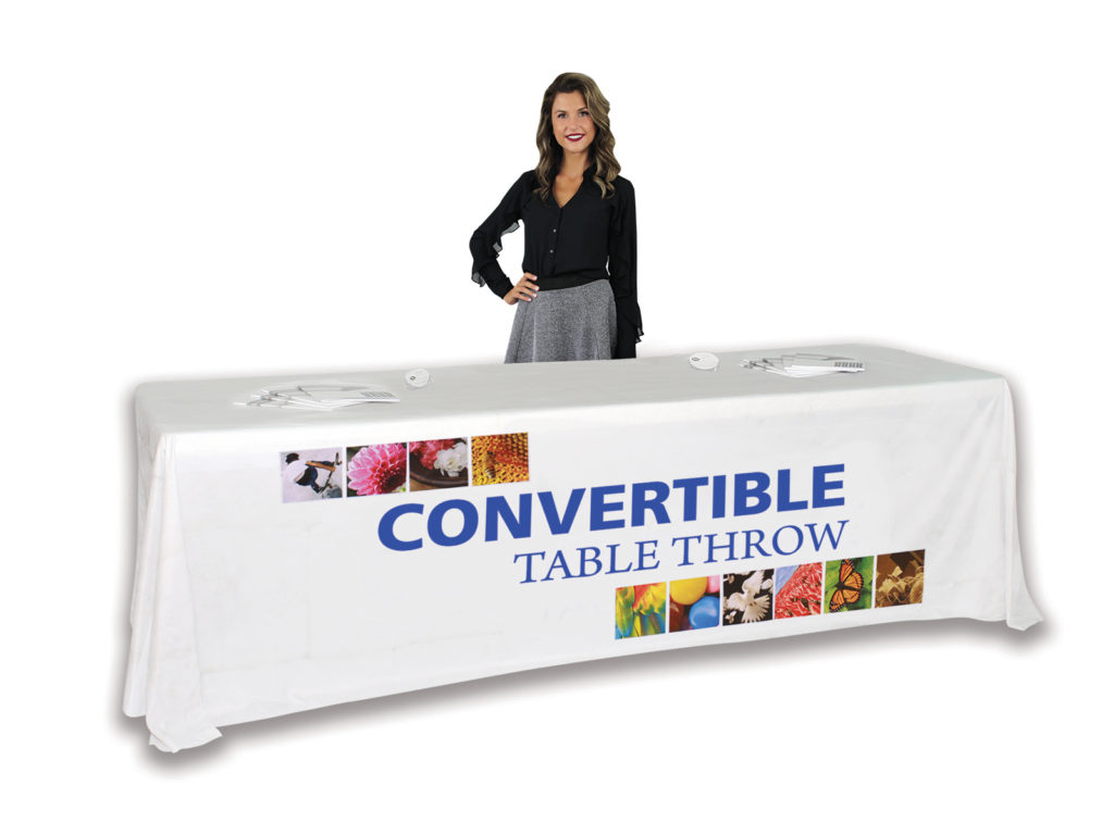 Convertible premium dye sub table throw 8 foot