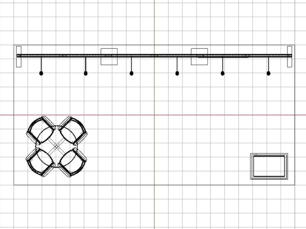ESP 14 10x20 modular inline booth plan view