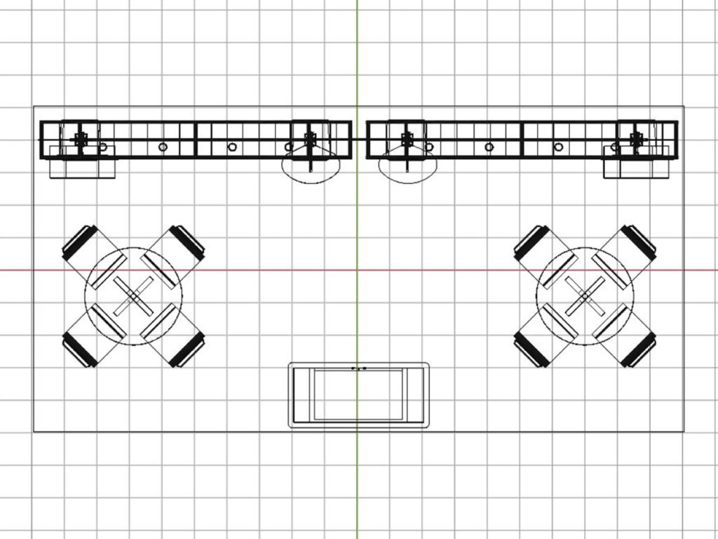 ESP 31 10x20 modular inline booth plan view