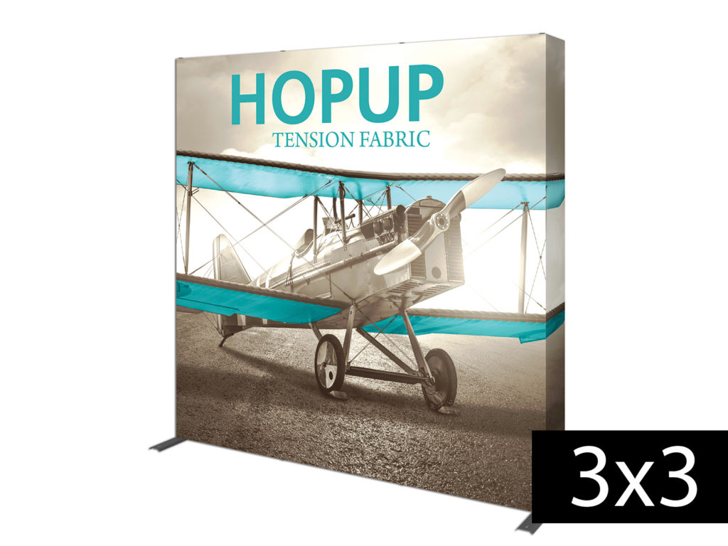 HopUp 3x3 straight full fitted graphic backwall.