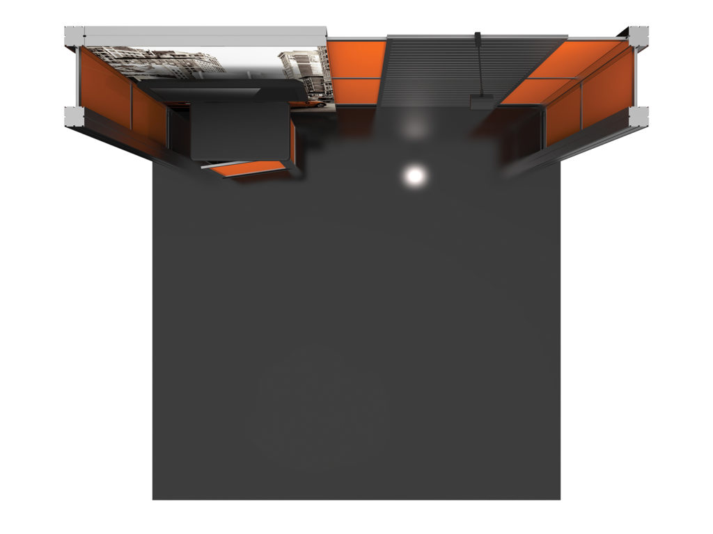 EHP 08 10x10 hybrid pro kit 08 10x10 modular booth plan view