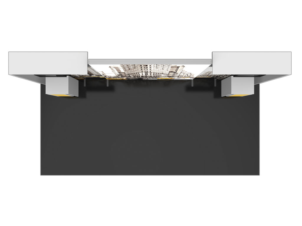 Hybrid Pro 20ft Modular SEG fabric backwall kit 11 plan view.
