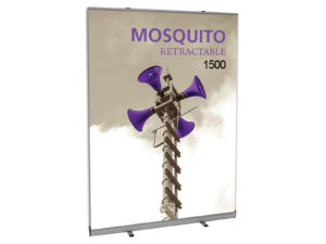 Mosquito 1500 retractable banner stand.