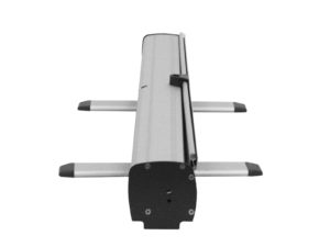 Mosquito 800 retractable banner stand silver base.