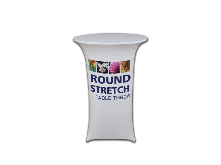 Round premium dye sub stretch table throw
