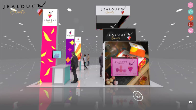 Jealous Sweets virtual exhibit side view.
