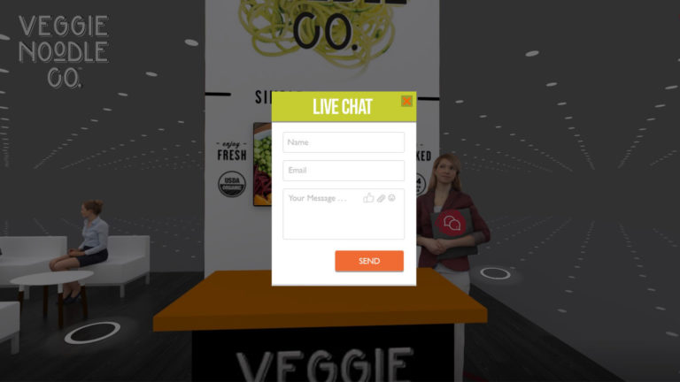 Veggie Noodle virtual exhibit live chat.