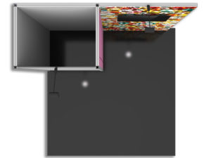 Vector Frame Master 10ft modular inline backwall kit 25 plan view.