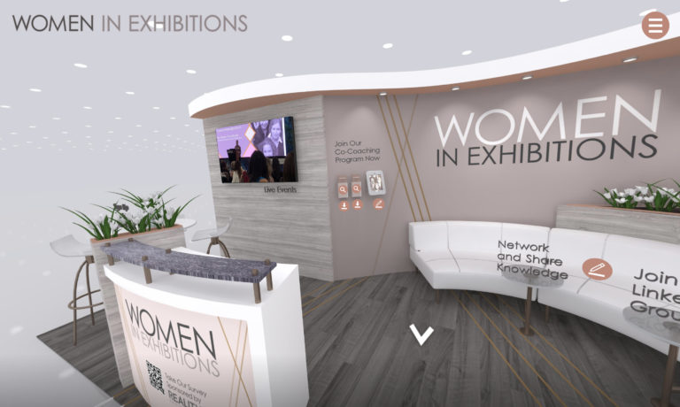 Virtual Exhibit of WIE corner view.